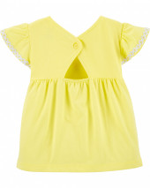Embroidered Jersey Top