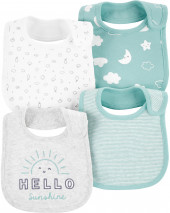 4-Pack Sun Teething Bibs