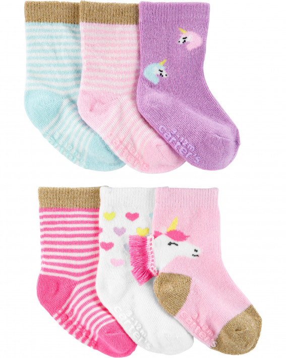 6-Pack Unicorn Crew Socks