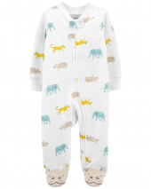 Animal 2-Way Zip Cotton Sleep & Play