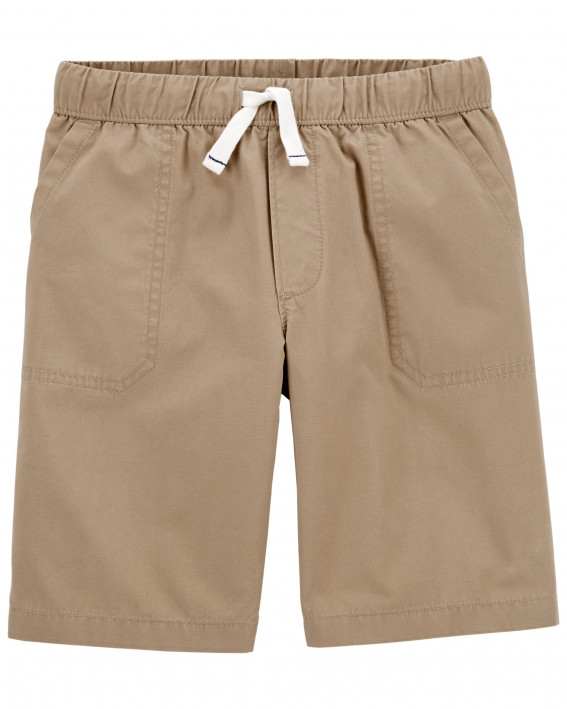 Easy Pull-On Poplin Shorts