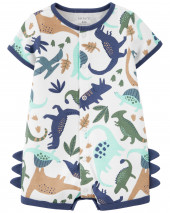 Dinosaur Snap-Front Romper