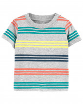 2-Piece Tee & Knit Denim Shortalls