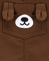 2-Piece Striped Tee & Bear Shortalls Set