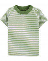 2-Piece Striped Tee & Animal Shortall Set