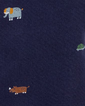 2-Piece Striped Tee & Animal Shortall Set