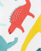 1-Piece Dinosaur 100% Snug Fit Cotton Romper PJs