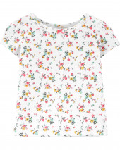 2-Piece Floral Tee & Shortalls Set