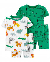 4-Piece Safari 100% Snug Fit Cotton PJs