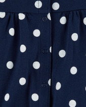 Polka Dot Snap-Up Romper
