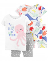 4-Piece Sea 100% Snug Fit Cotton