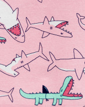 4-Piece Shark 100% Snug Fit Cotton PJs
