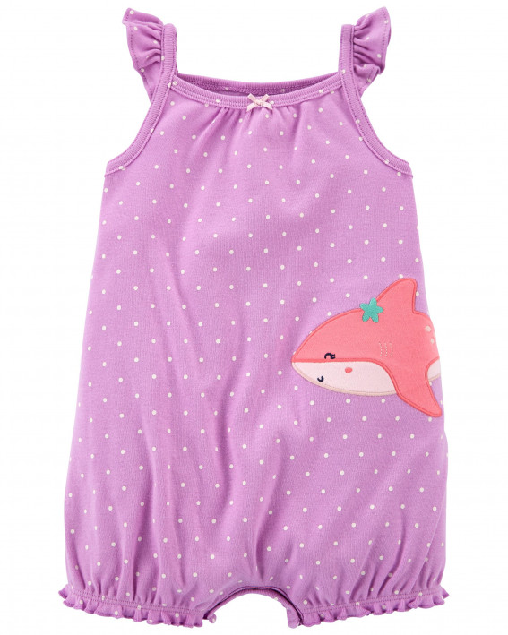 Shark Snap-Up Romper