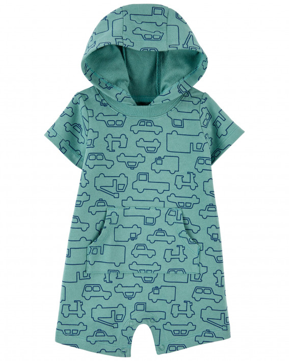 Construction Hooded Romper