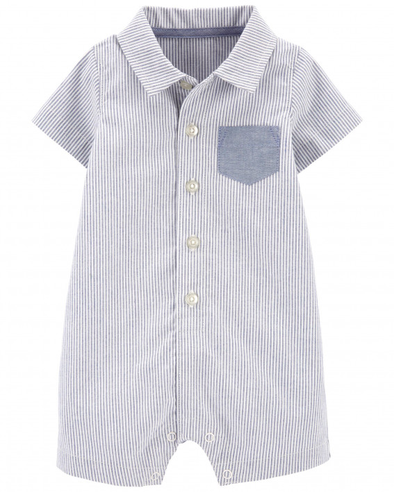 Oxford Striped Romper