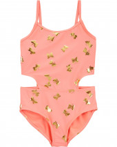 Golden Butterfly Cutout Swimsuit