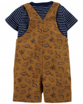 2-Piece Dinosaur Tee & Shortalls Set