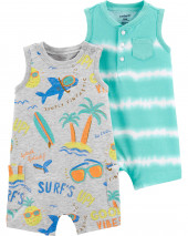 2-Pack Jersey Rompers