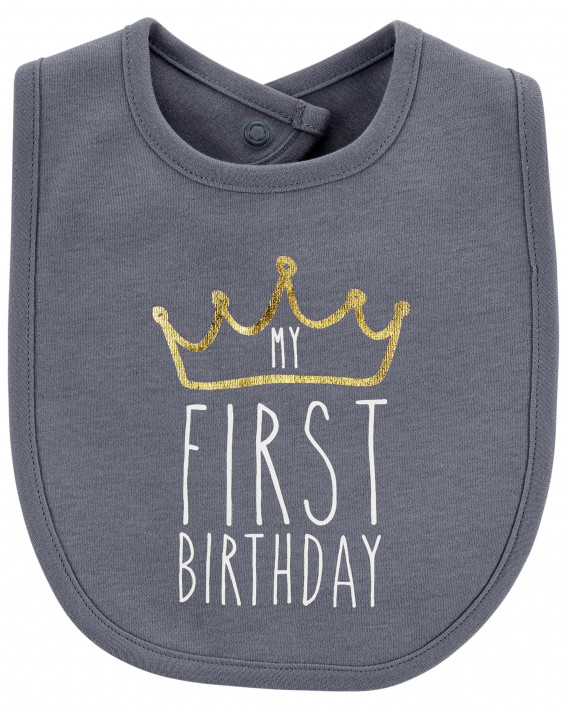 First Birthday Teething Bib