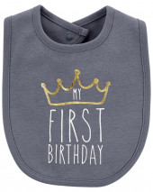 First Birthday Teething Bib