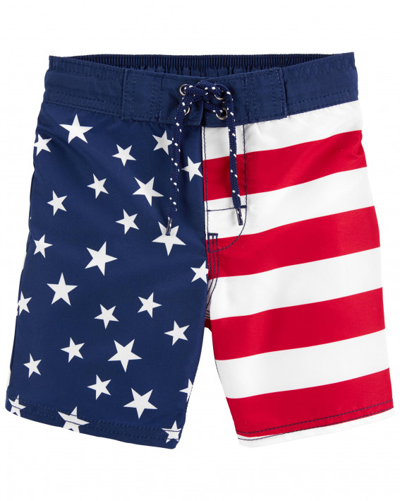Плавки со звездами и полосками Stars & Stripes Swim Trunks