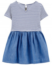Stripe & Denim Dress