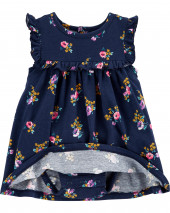 2-Piece Floral Bodysuit Dress & Cardigan Set