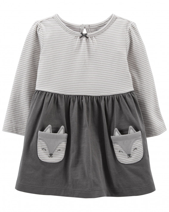 Panda Long-Sleeve Jersey Dress