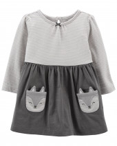 Panda Long-Sleeve Jersey Dress