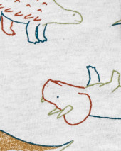Комплект из 3-х частей кардигана с динозавром 3 Parçalı Dinozavr Hırka dəsti