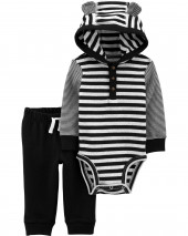 2-Piece Hooded Bodysuit Pant Set