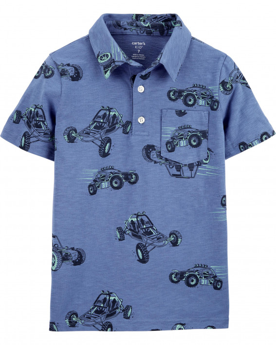 Boy's Truck Short Sleeve Polo