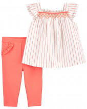 2-Piece Flutter Top & Pant Set