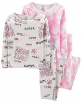 4-Piece Tie-Dye 100% Snug Fit Cotton PJs