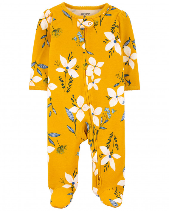 Floral 2-Way Zip Cotton Sleep & Play
