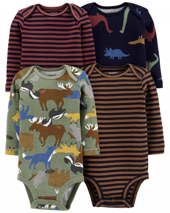 4-Pack Long-Sleeve Original Bodysuits