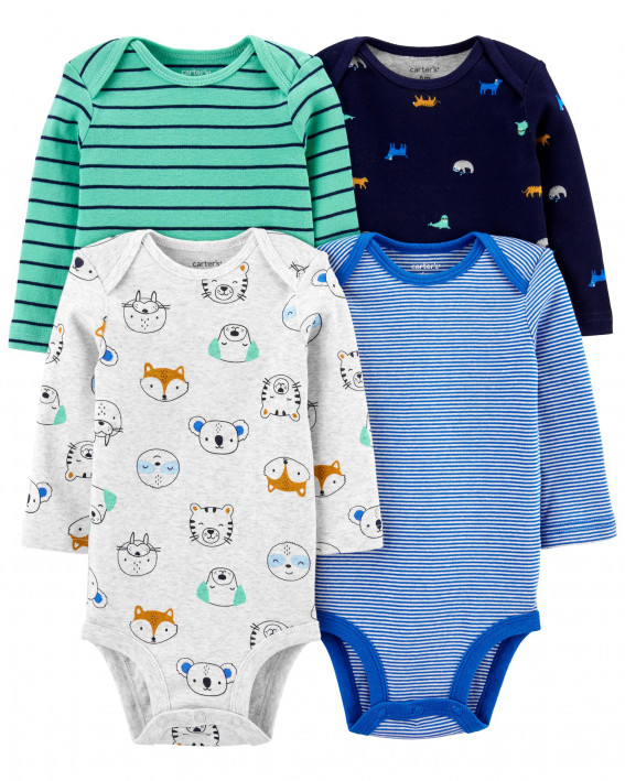 4-Pack Long-Sleeve Bodysuits
