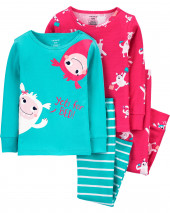 4-Piece 100% Snug Fit Cotton PJs
