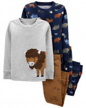 4-Piece Buffalo 100% Snug Fit Cotton PJs