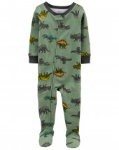 1-Piece Dinosaur 100% Snug Fit Cotton Footie PJs