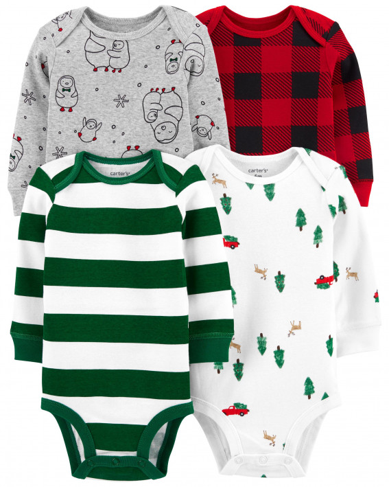 4-Pack Long-Sleeve Original Bodysuits