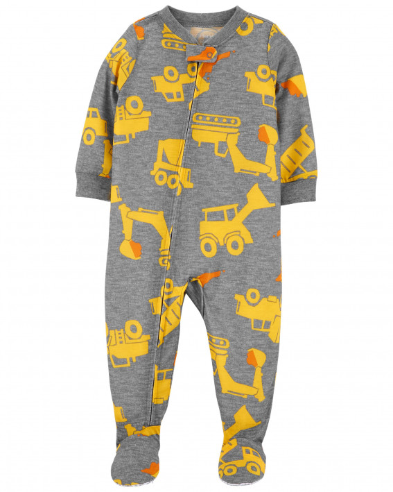 1-Piece Construction Loose Fit Footie PJs