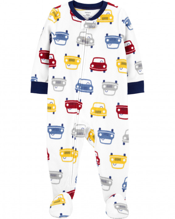 1-Piece Car Fleece Footie PJs
