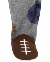 1-Piece Sports Fleece Footie PJs
