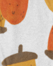 1-Piece Acorn Fleece Footie PJs