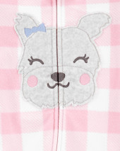 1-Piece Dog Fleece Footie PJs