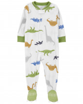 Piece Dinosaur Fleece Footie PJs