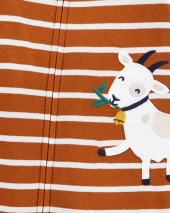 1-Piece Goat 100% Snug Fit Cotton Footie PJs