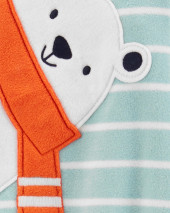 Piece Polar Bear Fleece Footie PJs