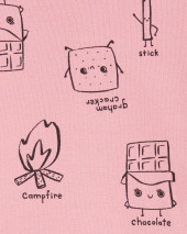 4-Piece S'mores 100% Snug Fit Cotton PJs